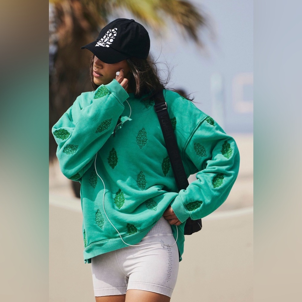 Free People Movement All Star Embroidered Logo Pullover